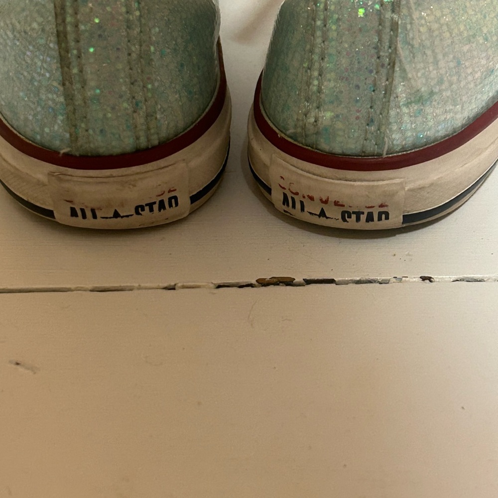Converse Kids High-Top Sneakers - Sparkling Aqua Sz 1 - Picture 4 of 4